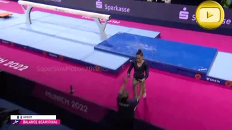 [Super SlowMotion] 2 Great Balance Beam routines - European Championship 2022 Munich #6