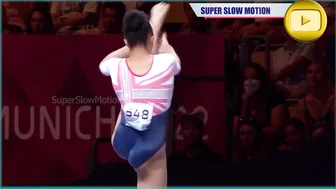 [Super SlowMotion] 2 Great Balance Beam routines - European Championship 2022 Munich #9