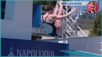 [Super SlowMotion] Women Diving Highlights - 2019 Universiade Napoli #3