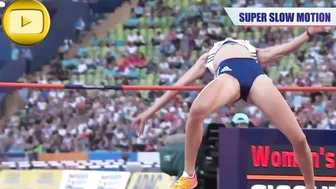 [SuperSlowMotion] Top 5 Women High Jump European Athletics Championships in Munich 2022 part 1 #4