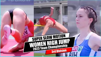 [Super SlowMotion] Highlights Womens High Jump European Team Games 2023 - 3rd division