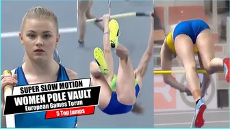 [Super SlowMotion] Top 5 Women Pole Vault Torun Poland 2021 - part 1