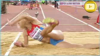 [Super SlowMotion] Top 4 Women Long Jump European Championship Zurich - part 1 #5