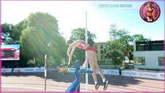 [Super SlowMotion] Junior Women Pole Vault & High Jump - European U20/U23 Championship 2021 - 2 #3