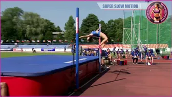 [Super SlowMotion] Junior Women Pole Vault & High Jump - European U20/U23 Championship 2021 - 2 #9