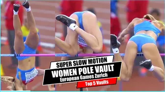 [Super SlowMotion] Highlights Women Pole Vault European Championship Zurich - part 3