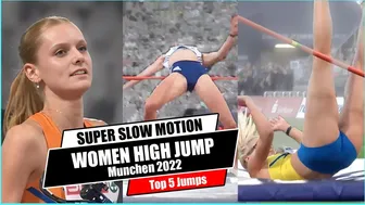 [SuperSlowMotion] Top 5 Women High Jump European Athletics Championships in Munich 2022 part 2