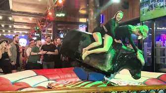 Mechanical bull riding April 13th 3024 in Benidorm ♥️♥️♥️♥️ #3