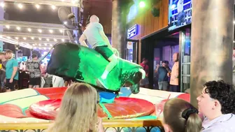 Mechanical bull riding in railway club Jun 18th 2024 in Benidorm Spain ♥️♥️♥️♥️♥️♥️ #10