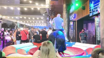 Mechanical bull riding in railway club Jun 18th 2024 in Benidorm Spain ♥️♥️♥️♥️♥️♥️ #4