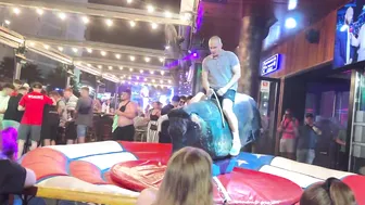 Mechanical bull riding in railway club Jun 18th 2024 in Benidorm Spain ♥️♥️♥️♥️♥️♥️ #6