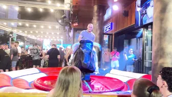 Mechanical bull riding in railway club Jun 18th 2024 in Benidorm Spain ♥️♥️♥️♥️♥️♥️ #7