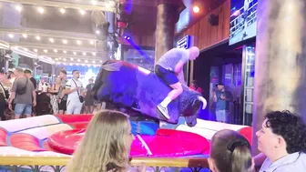 Mechanical bull riding in railway club Jun 18th 2024 in Benidorm Spain ♥️♥️♥️♥️♥️♥️ #8