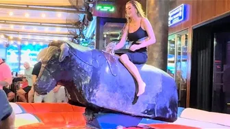 Mechanical bull riding May 24th 2024 in Benidorm Spain ♥️♥️♥️♥️ #1