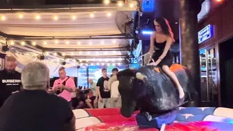 Mechanical bull riding May 24th 2024 in Benidorm Spain ♥️♥️♥️♥️ #2