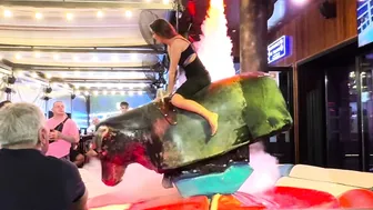 Mechanical bull riding May 24th 2024 in Benidorm Spain ♥️♥️♥️♥️ #3