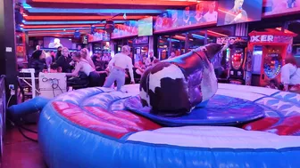 Mechanical bull riding March 9th 2024 in Benidorm Spain ♥️♥️ #10