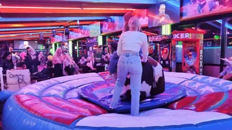 Mechanical bull riding March 9th 2024 in Benidorm Spain ♥️♥️ #2