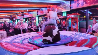 Mechanical bull riding March 9th 2024 in Benidorm Spain ♥️♥️ #3