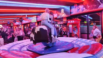 Mechanical bull riding March 9th 2024 in Benidorm Spain ♥️♥️ #6