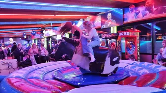 Mechanical bull riding March 9th 2024 in Benidorm Spain ♥️♥️ #7