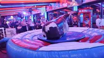 Mechanical bull riding March 9th 2024 in Benidorm Spain ♥️♥️ #9