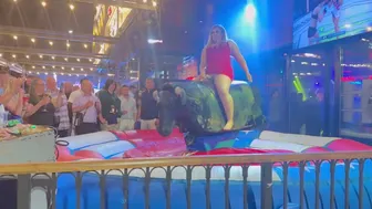 First mechanical bull riding July 1st 2024 in Benidorm Spain ????????