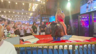 First mechanical bull riding July 1st 2024 in Benidorm Spain ♥️♥️♥️♥️ #2