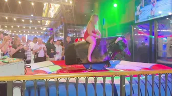 First mechanical bull riding July 1st 2024 in Benidorm Spain ♥️♥️♥️♥️ #8