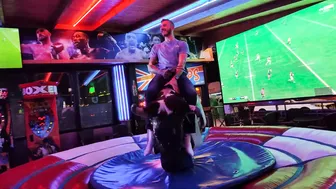 Mechanical bull riding April 8th 2024 in Benidorm ♥️♥️ #2