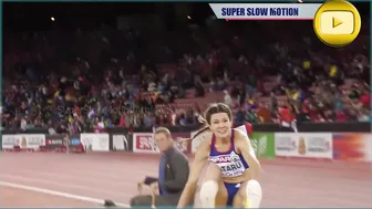 [Super SlowMotion] 4 Great Jumps Women Long Jump European Championship Zurich - part 4 #5