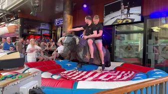 mechanical bull riding April 12th 2023 in Benidorm #1