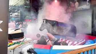 mechanical bull riding April 12th 2023 in Benidorm #10