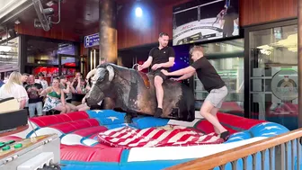 mechanical bull riding April 12th 2023 in Benidorm #2