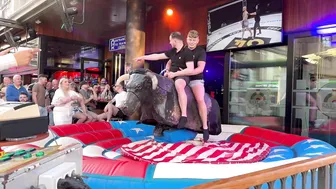 mechanical bull riding April 12th 2023 in Benidorm #6