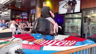 mechanical bull riding April 12th 2023 in Benidorm #7