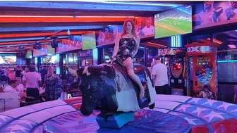 Mechanical bull riding February 27th 2024 in Benidorm ????????????