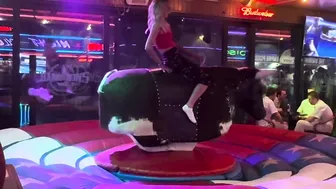 Mechanical bull in Benidorm May 7th 2024 in Spain ♥️♥️♥️♥️ #6