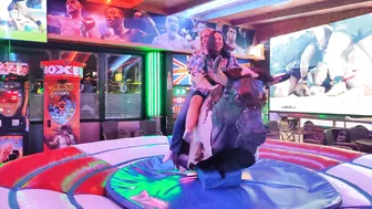 Mechanical bull riding March 7th 2024 in Benidorm Spain ♥️♥️ #2