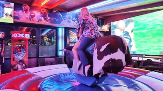 Mechanical bull riding March 7th 2024 in Benidorm Spain ♥️♥️ #3