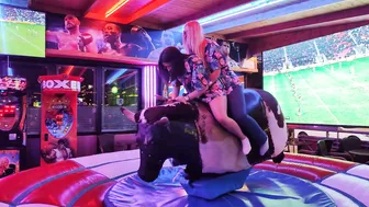 Mechanical bull riding March 7th 2024 in Benidorm Spain ♥️♥️ #4