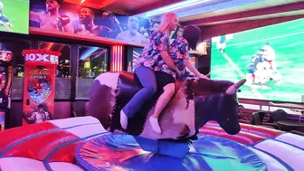 Mechanical bull riding March 7th 2024 in Benidorm Spain ♥️♥️ #5