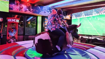 Mechanical bull riding March 7th 2024 in Benidorm Spain ♥️♥️ #6