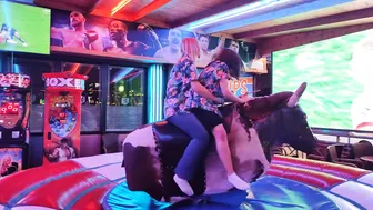 Mechanical bull riding March 7th 2024 in Benidorm Spain ♥️♥️ #7