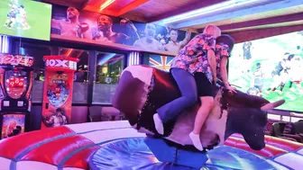 Mechanical bull riding March 7th 2024 in Benidorm Spain ♥️♥️ #8