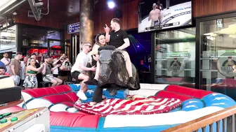 Mechanical bull riding April 29th 2024 in Benidorm Spain ♥️♥️♥️♥️ #4