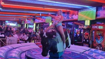 excellent mechanical bull riding February 26th 2024 in Benidorm