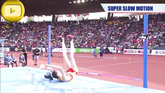 [SuperSlowMotion] Top 5 Women High Jump European Championship Zurich #5