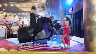 Amazing mechanical bull riding May 8th 2024 night in Benidorm Spain ♥️♥️ #3