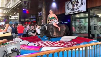 Mechanical bull riding April 12th 2024 in Benidorm Spain ????????